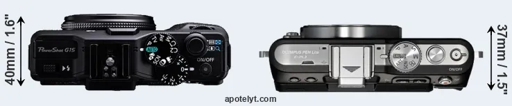 Compare G15 versus E-PL3 top