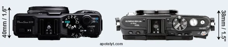 Compare G15 versus E-PL5 top