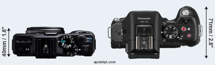 Compare G15 versus G5 top