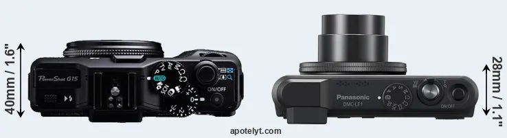 Compare G15 versus LF1 top