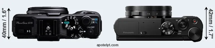 Compare G15 versus LX15 top