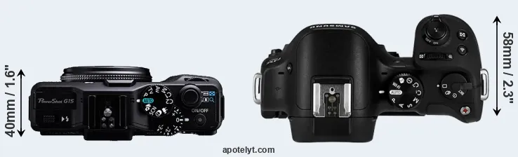 Compare G15 versus NX30 top