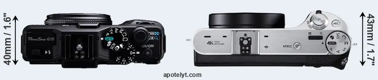 Compare G15 versus NX500 top
