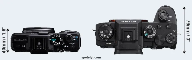 Compare G15 versus A9 II top