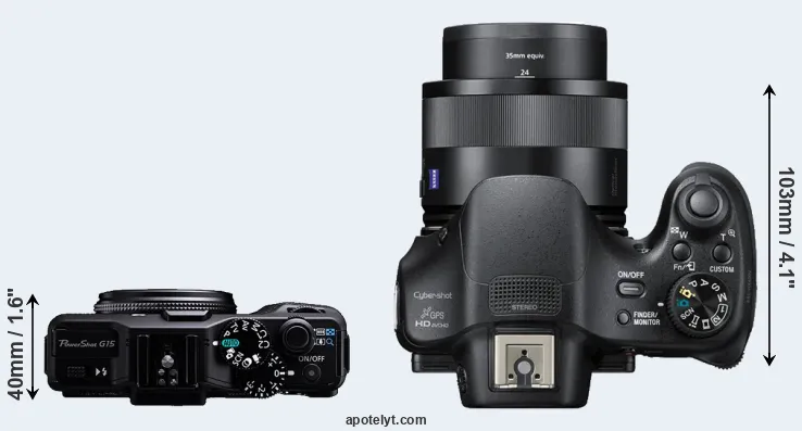 Compare G15 versus HX400V top