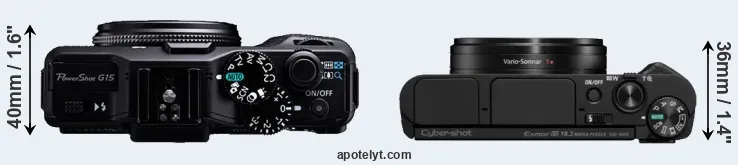 Compare G15 versus HX95 top