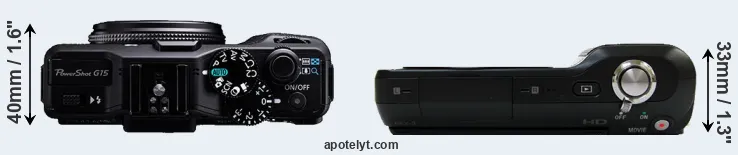 Compare G15 versus NEX-3 top