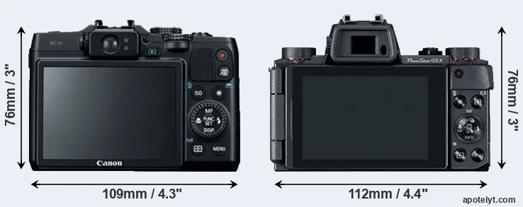 Comparison G16 or G5X rear