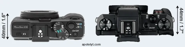Compare G16 versus G5X top