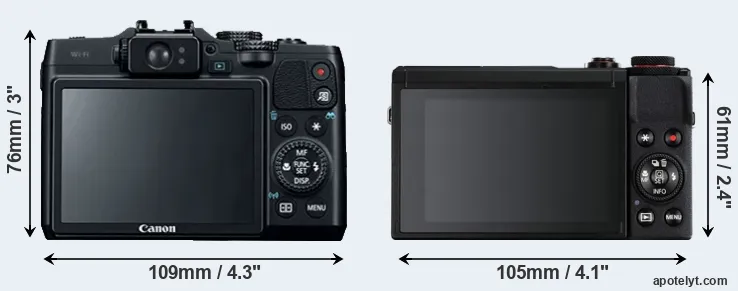 Comparison G16 or G7X Mark III rear