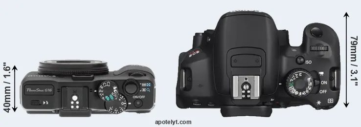 Compare G16 versus T4i top
