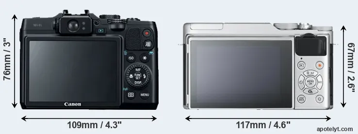Comparison G16 or X-A10 rear