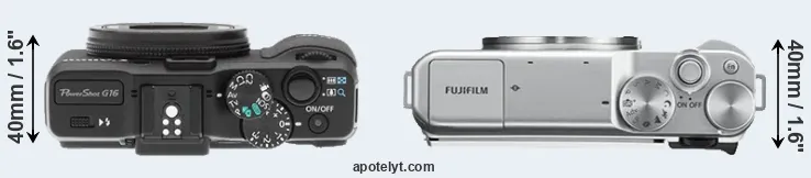 Compare G16 versus X-A10 top
