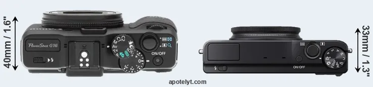 Compare G16 versus XQ1 top