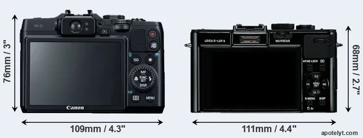 Comparison G16 or D-LUX 6 rear