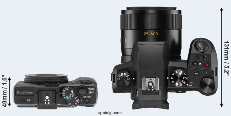 Compare G16 versus V-LUX 5 top