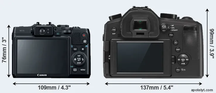 Comparison G16 or V-LUX Typ 114 rear
