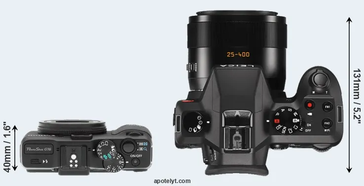 Compare G16 versus V-LUX Typ 114 top