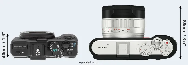 Compare G16 versus X-U Typ 113 top