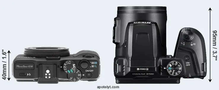 Compare G16 versus B500 top