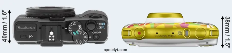 Compare G16 versus W150 top