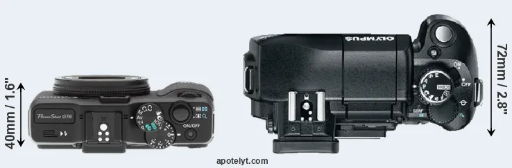 Compare G16 versus E-330 top