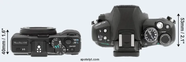 Compare G16 versus E-400 top