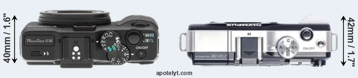 Compare G16 versus E-PL1 top