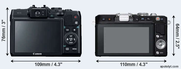 Comparison G16 or E-PL3 rear