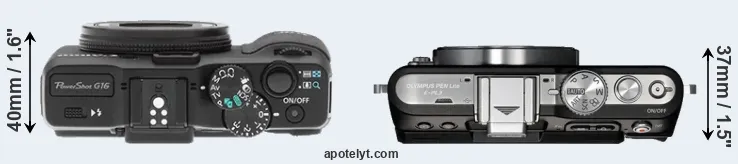 Compare G16 versus E-PL3 top