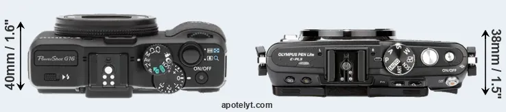 Compare G16 versus E-PL5 top