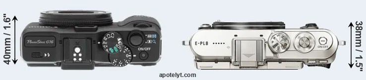 Compare G16 versus E-PL8 top