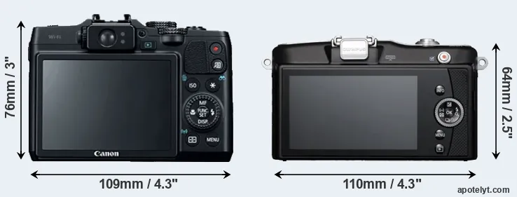 Comparison G16 or E-PM1 rear
