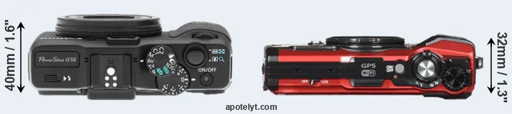 Compare G16 versus TG-5 top