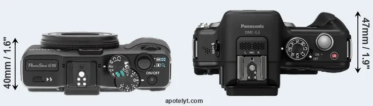Compare G16 versus G3 top