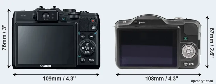 Comparison G16 or GF3 rear