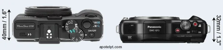Compare G16 versus GF3 top