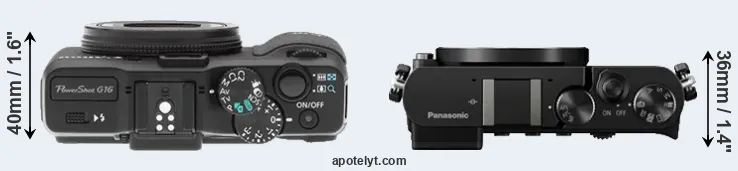 Compare G16 versus GM5 top