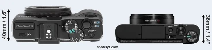 Compare G16 versus WX800 top