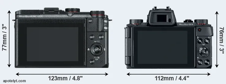 Comparison G3X or G5X rear
