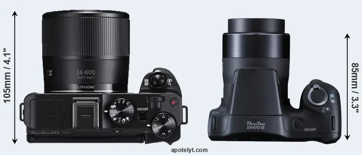 Compare G3X versus SX410 top