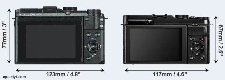 Comparison G3X or X-A1 rear