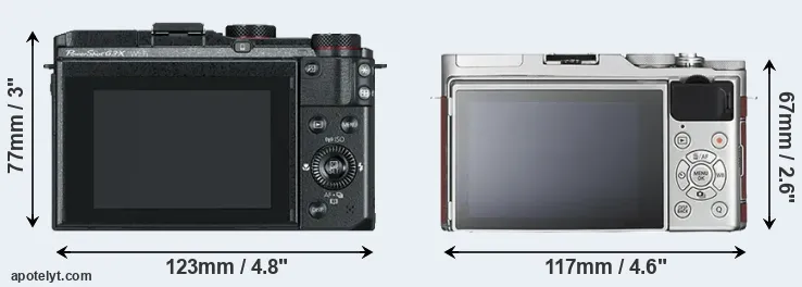 Comparison G3X or X-A3 rear