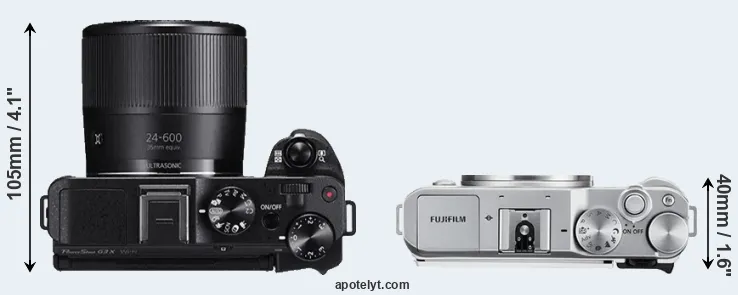 Compare G3X versus X-A3 top