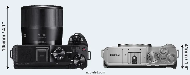 Compare G3X versus X-A7 top