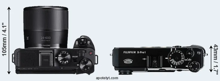 Compare G3X versus X-Pro1 top