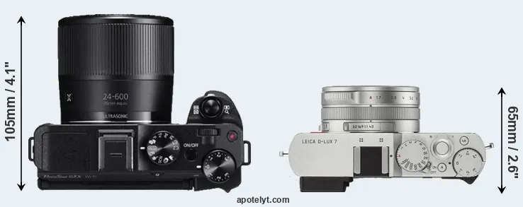 Compare G3X versus D-LUX 7 top
