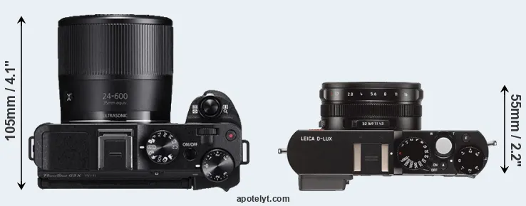 Compare G3X versus D-LUX Typ 109 top