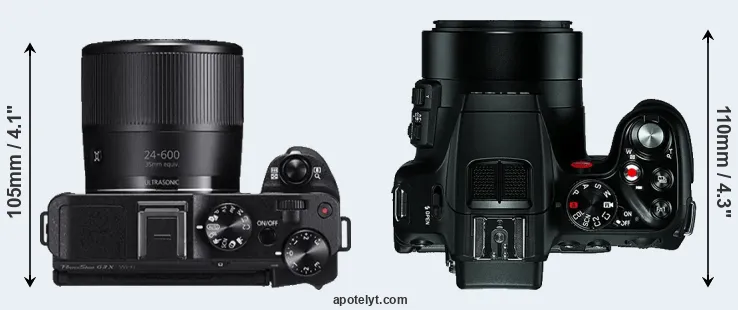 Compare G3X versus V-LUX 4 top