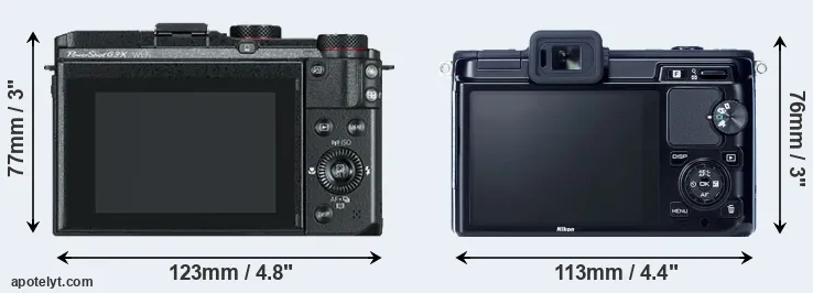 Comparison G3X or V1 rear